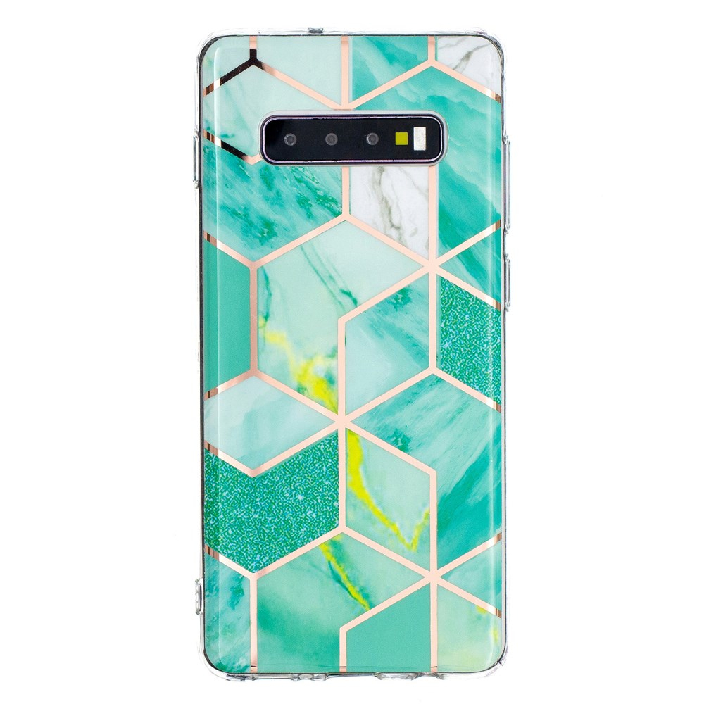 Samsung S10 Tracy nugarėlė Geometric marble green 1