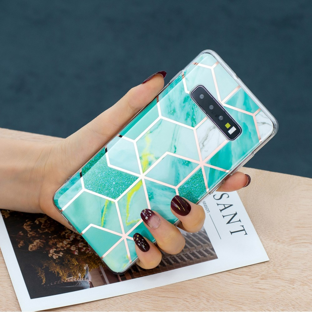 Samsung S10 Tracy nugarėlė Geometric marble green 3