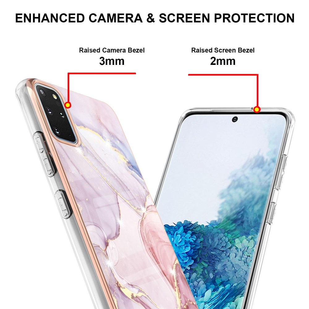 Samsung S20 PLUS Tracy nugarėlė MILKY WAY MARBLE Rausva 3