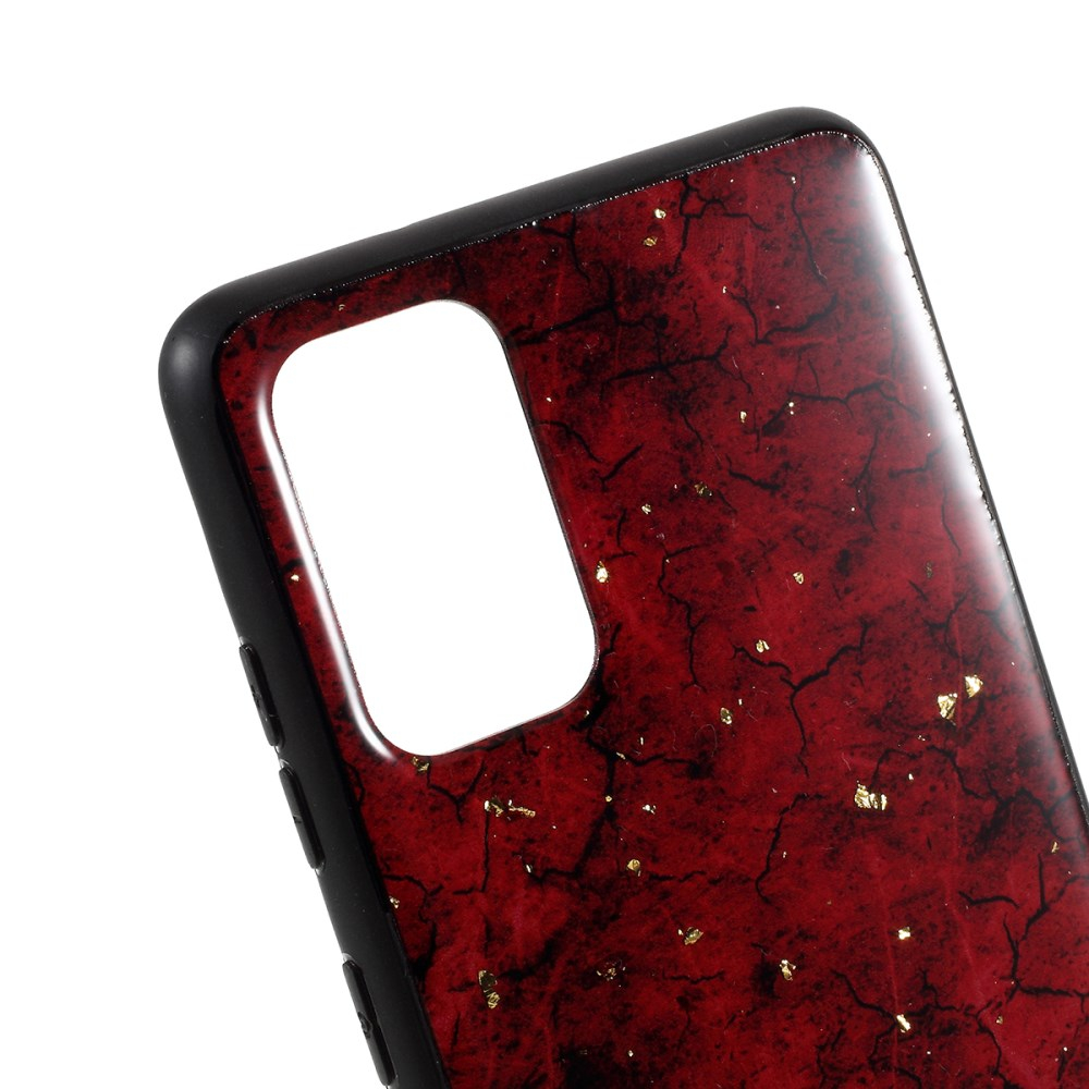 Samsung S20 raudona EPOXY MARBLE nugarėlė 2