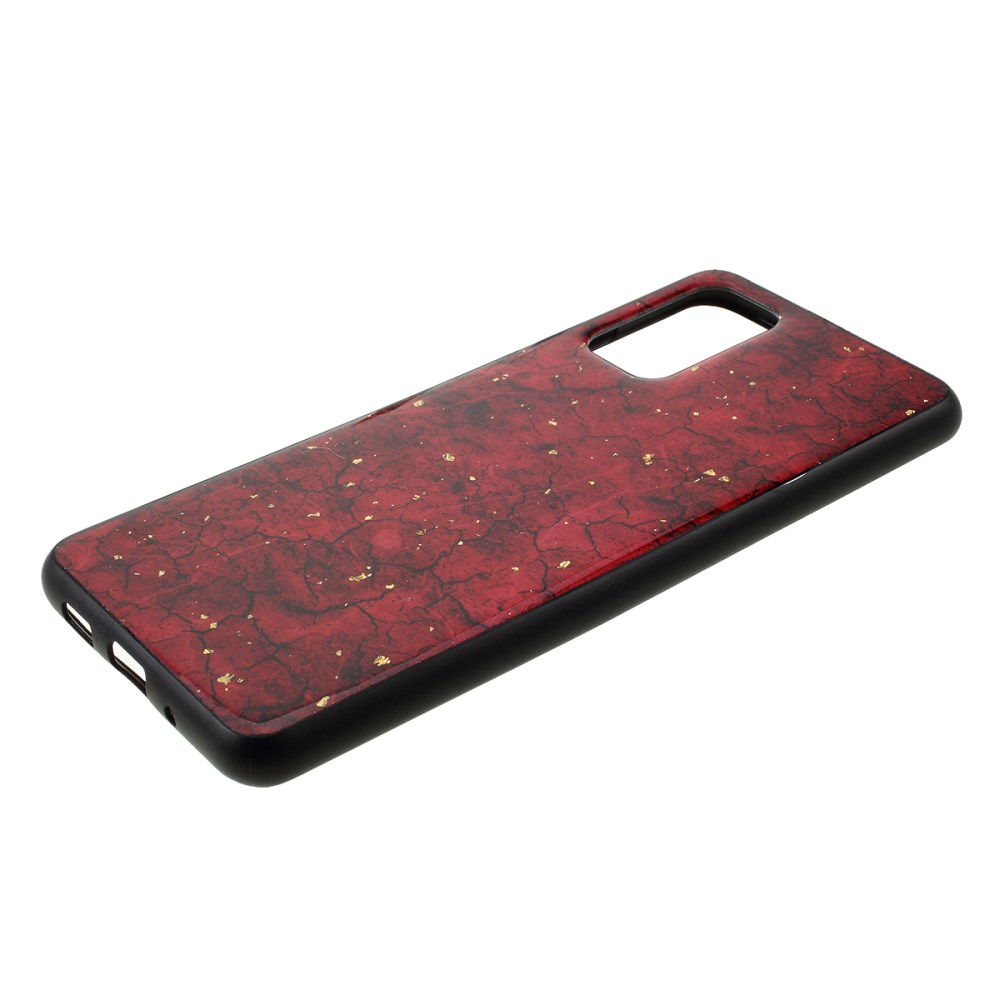 Samsung S20 raudona EPOXY MARBLE nugarėlė 3