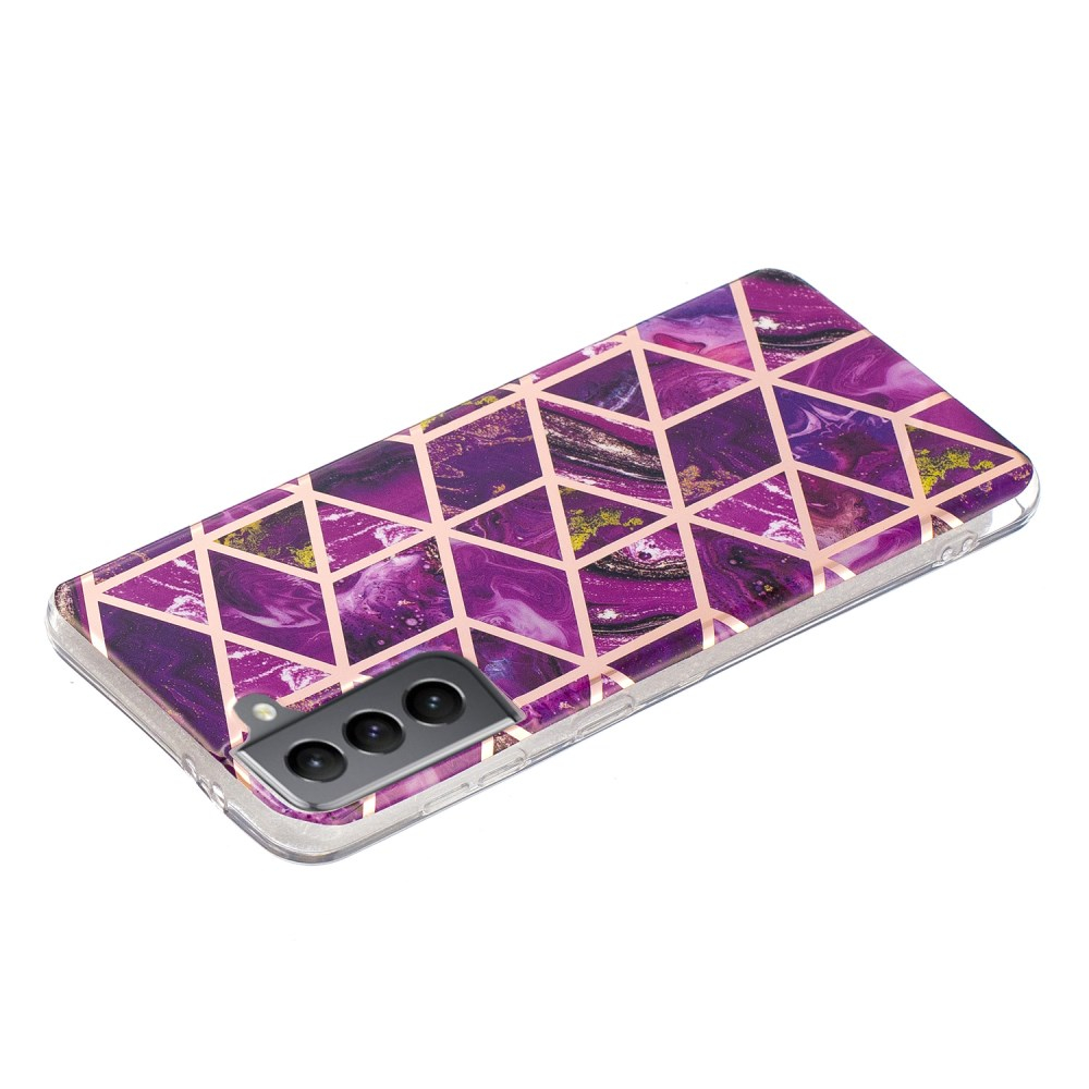 Samsung S21 FE tracy nugarėlė Geometric marble purple 1