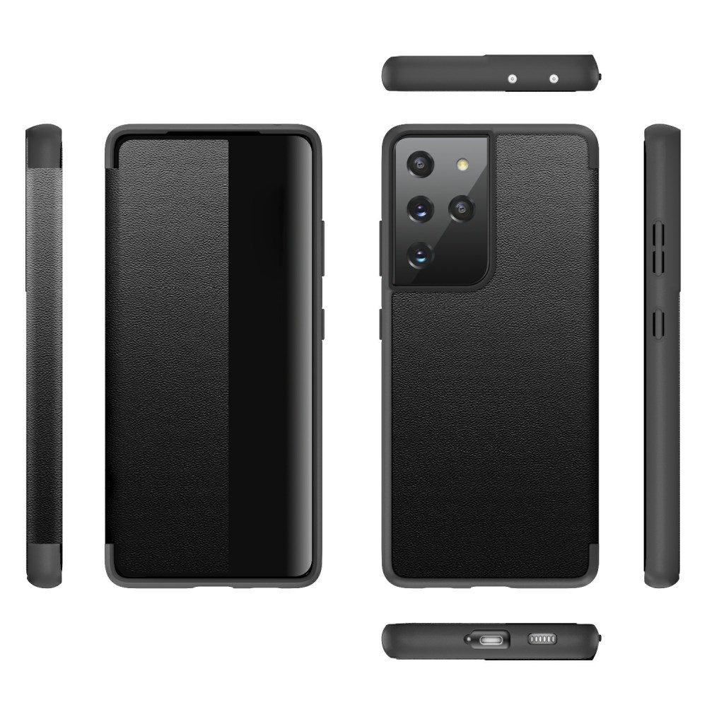 Samsung S21 PLUS juodas VIEW WINDOW 2 dėklas 4