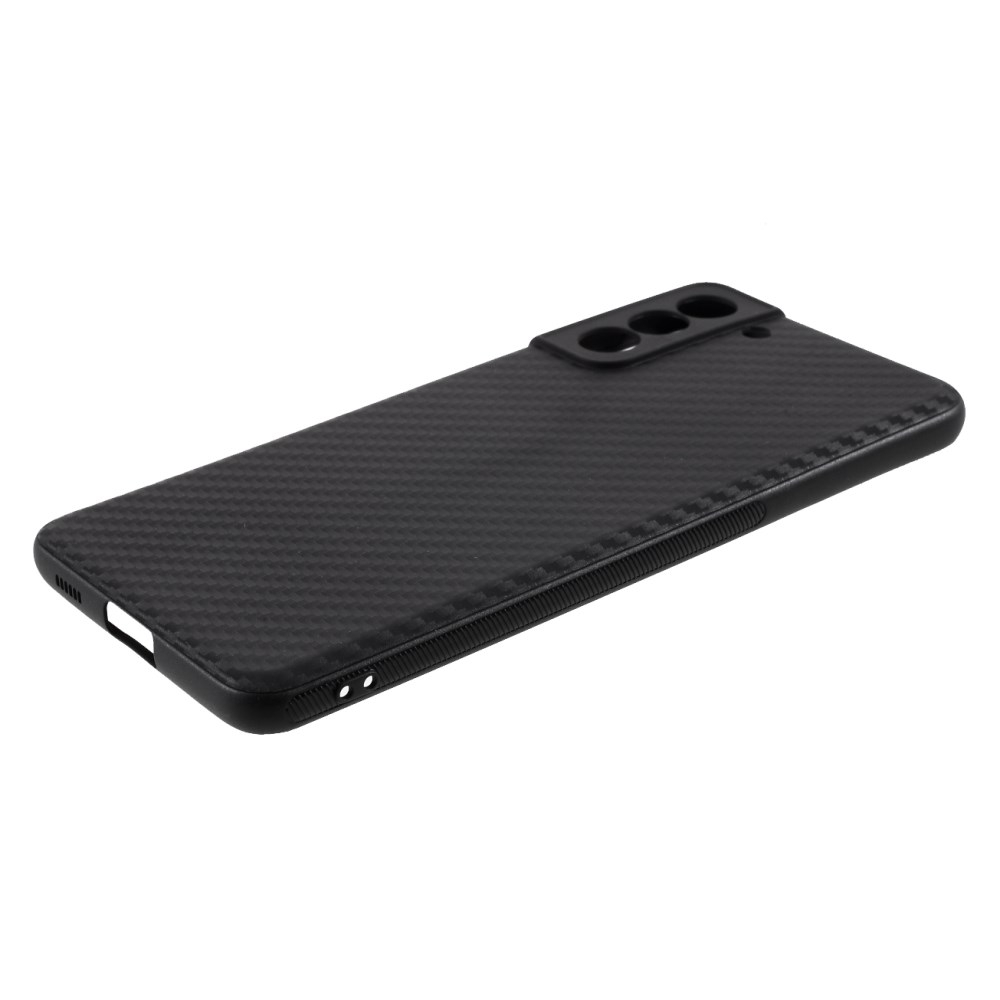 Samsung S21 PLUS Tracy juoda CARBON FIBER nugarėlė 3