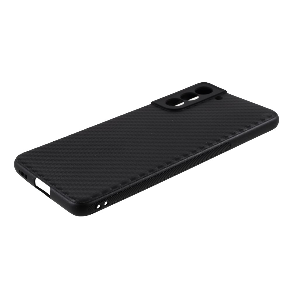 Samsung S21 Tracy juoda CARBON FIBER nugarėlė 3
