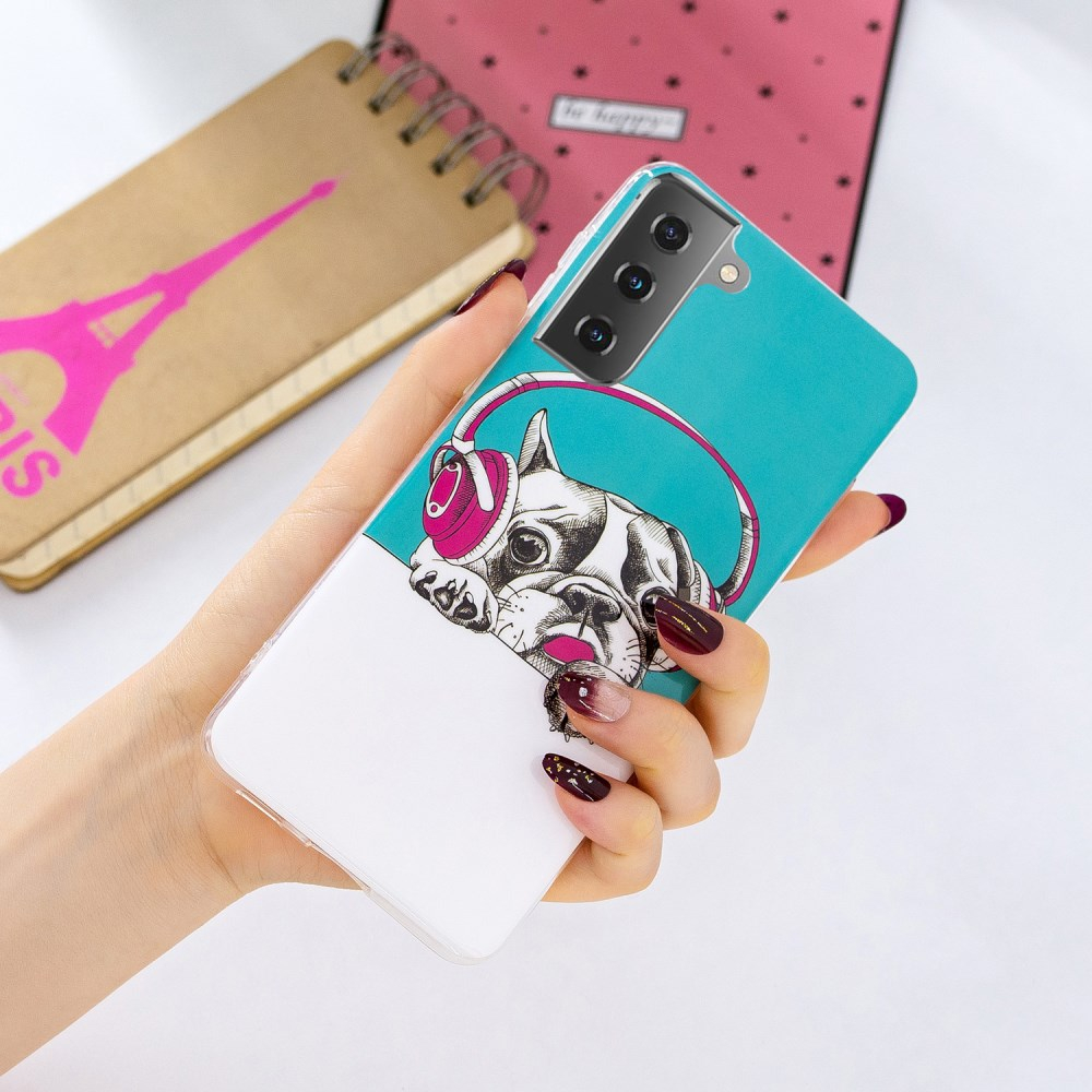 Samsung S21 Tracy nugarėlė Dog with Headset 4