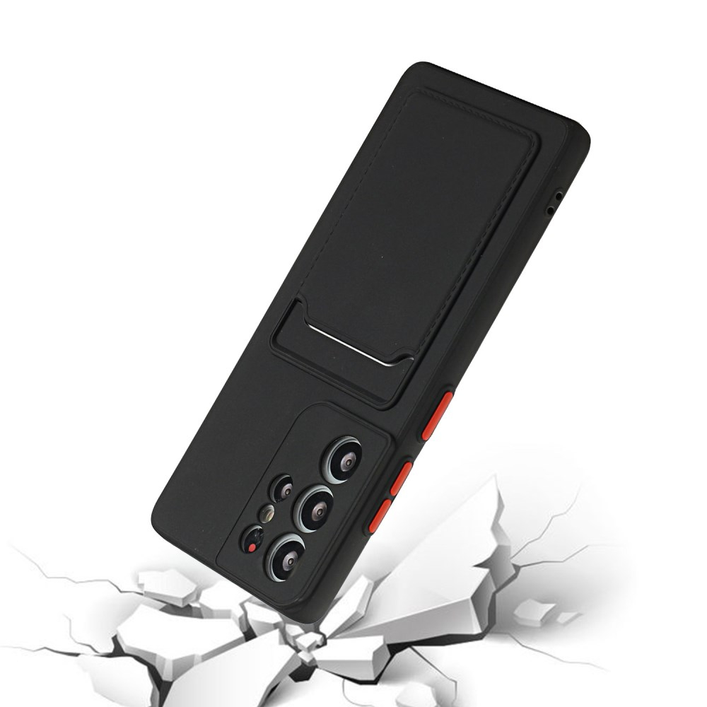 Samsung S21 ULTRA Tracy juoda nugarėlė SOLID WITH CARD SLOT 4