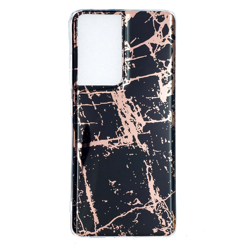 Samsung S21 ULTRA Tracy nugarėlė Black&gold Marble+ 1