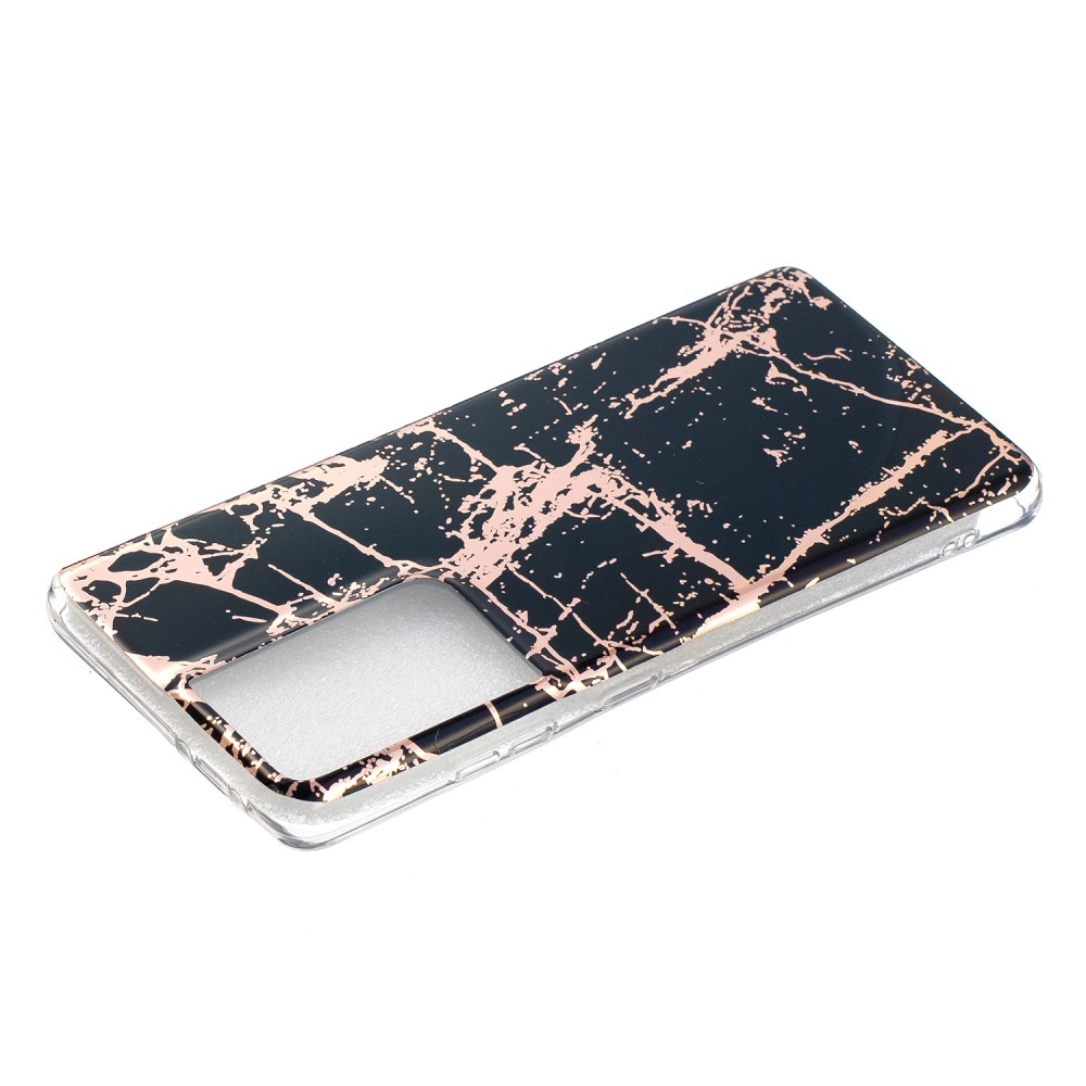 Samsung S21 ULTRA Tracy nugarėlė Black&gold Marble+ 2