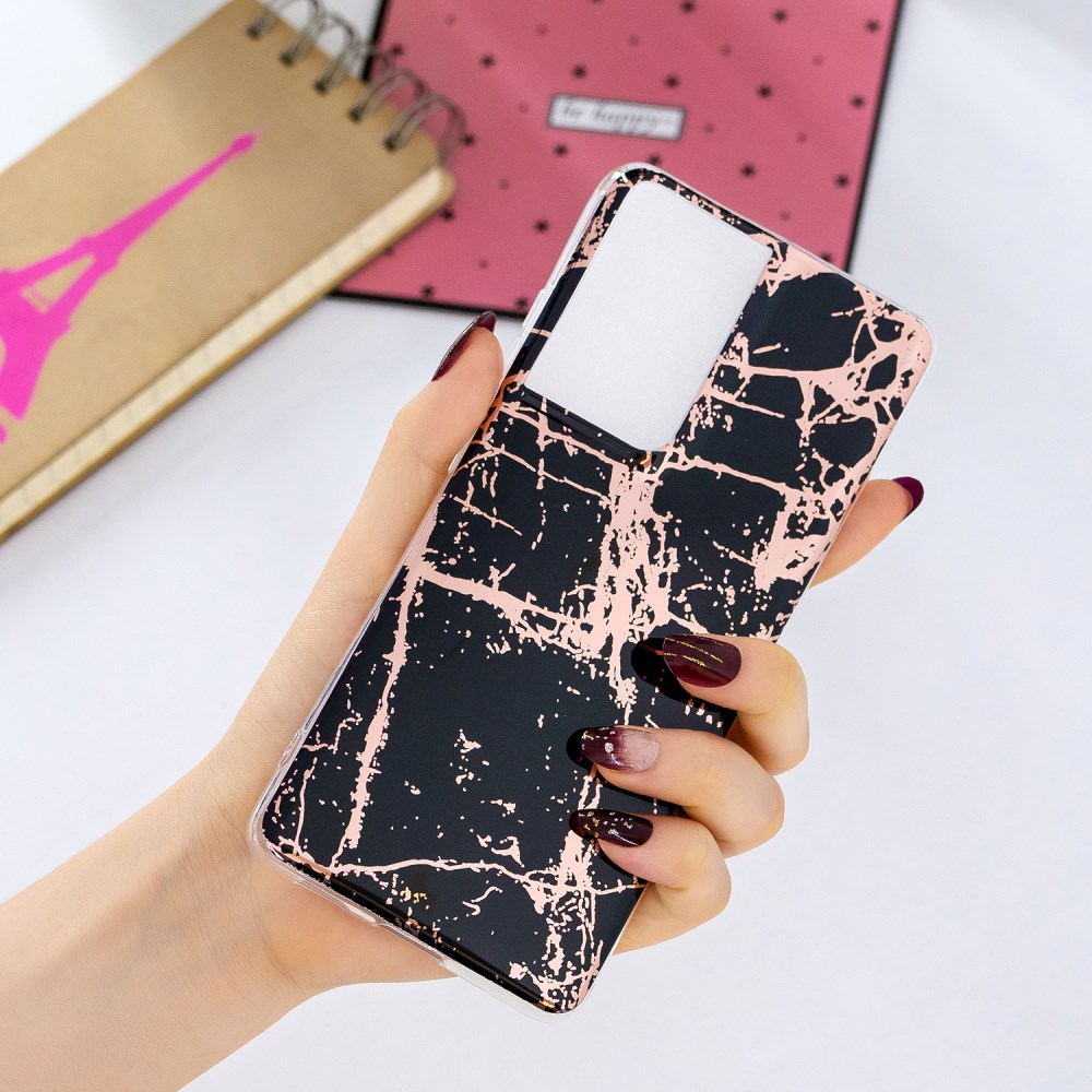 Samsung S21 ULTRA Tracy nugarėlė Black&gold Marble+ 3