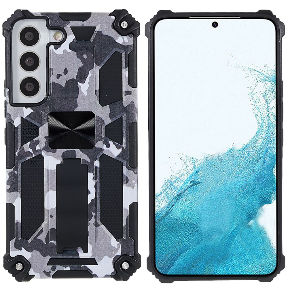 Samsung S22 juoda camouflage ARMOR METAL nugarėlė