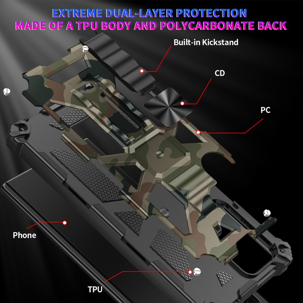 Samsung S22 ULTRA green camouflage ARMOR METAL nugarėlė 4