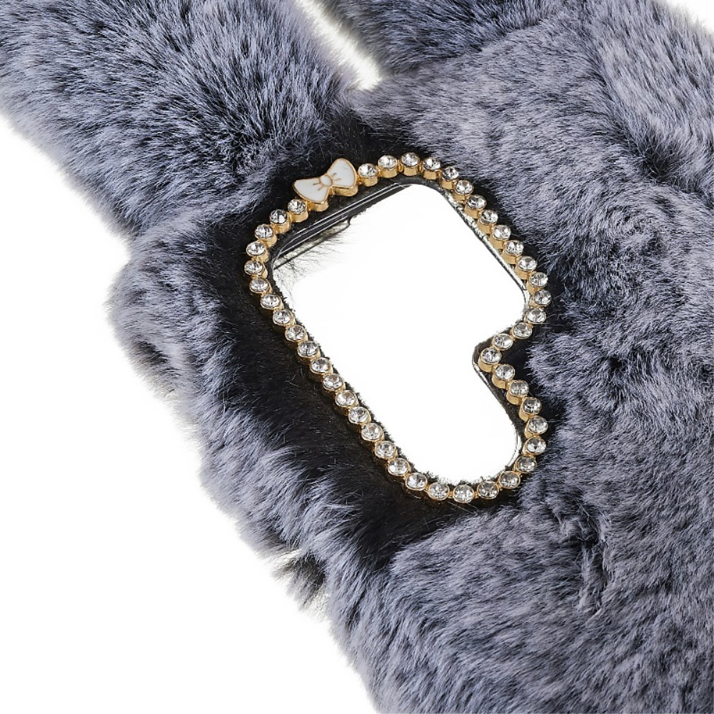 Samsung S22 ULTRA dark grey nugarėlė Fluffy rabbit 4