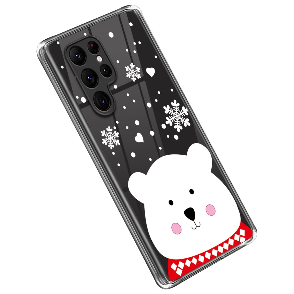 Samsung S22 ULTRA Tracy clear nugarėlė Christmas Chubby Bear