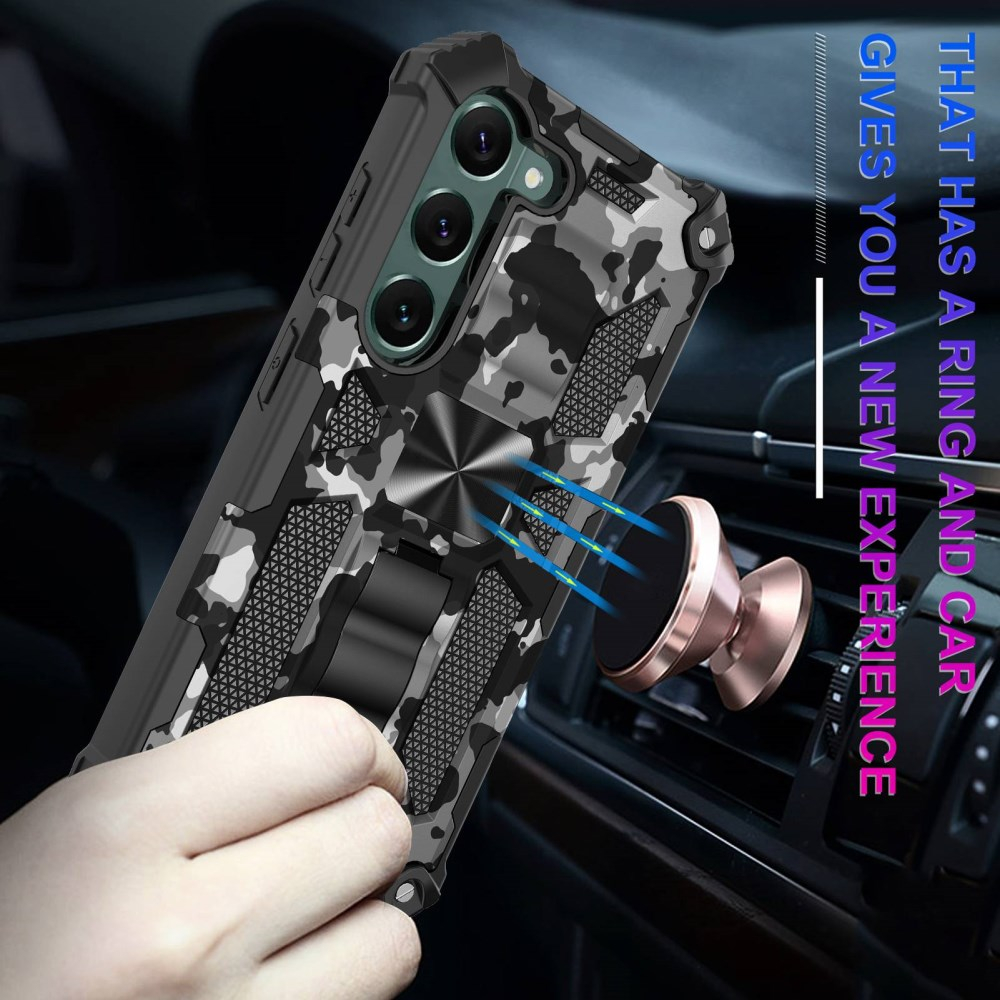 Samsung S23 juoda camouflage ARMOR METAL nugarėlė 4
