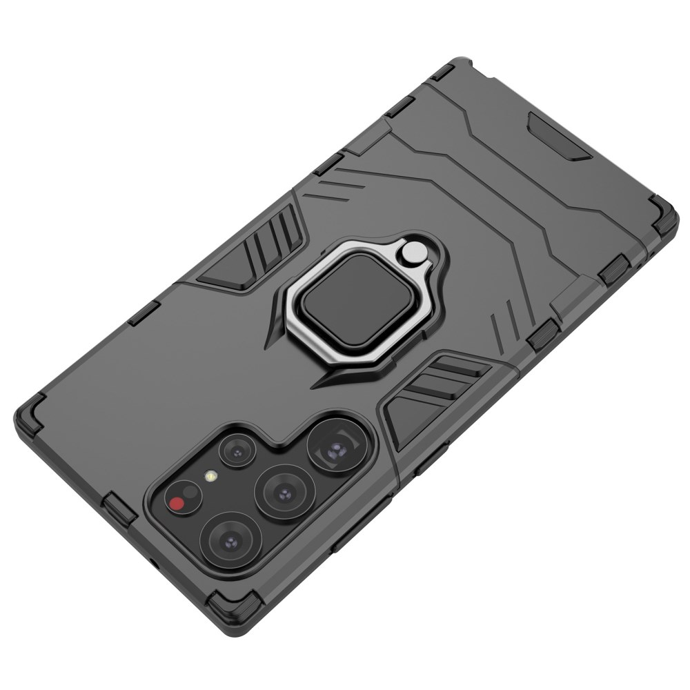 Samsung S23 ULTRA juoda Tracy RING ARMOR nugarėlė 3