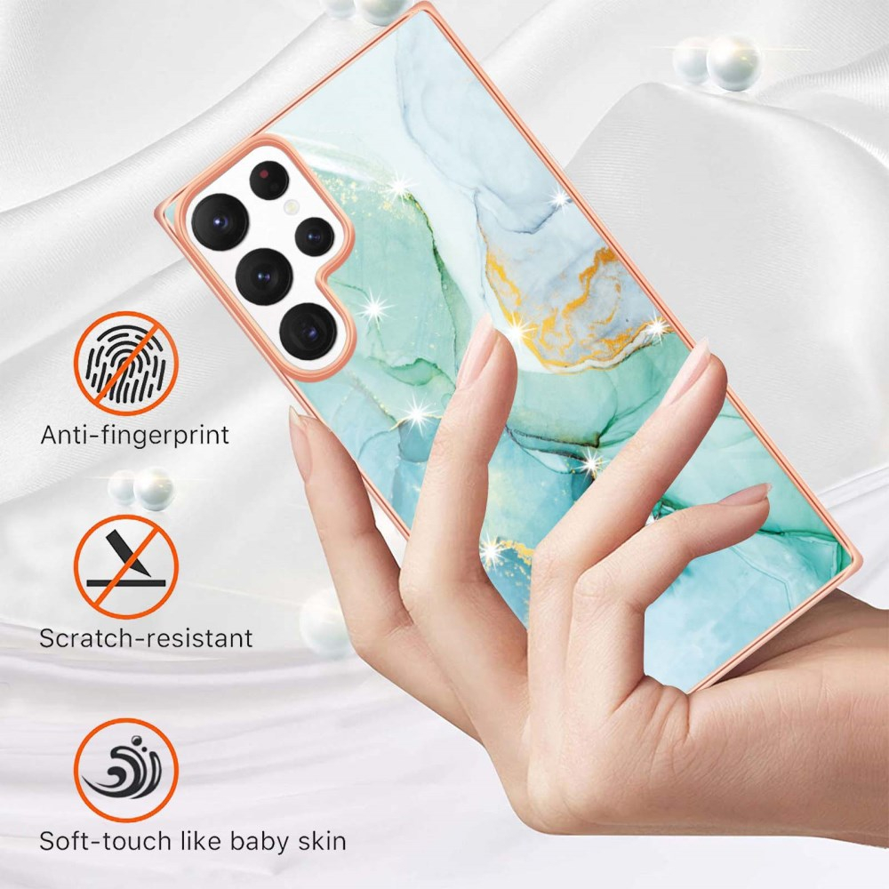 Samsung S23 ULTRA Tracy nugarėlė MILKY WAY MARBLE Green 1