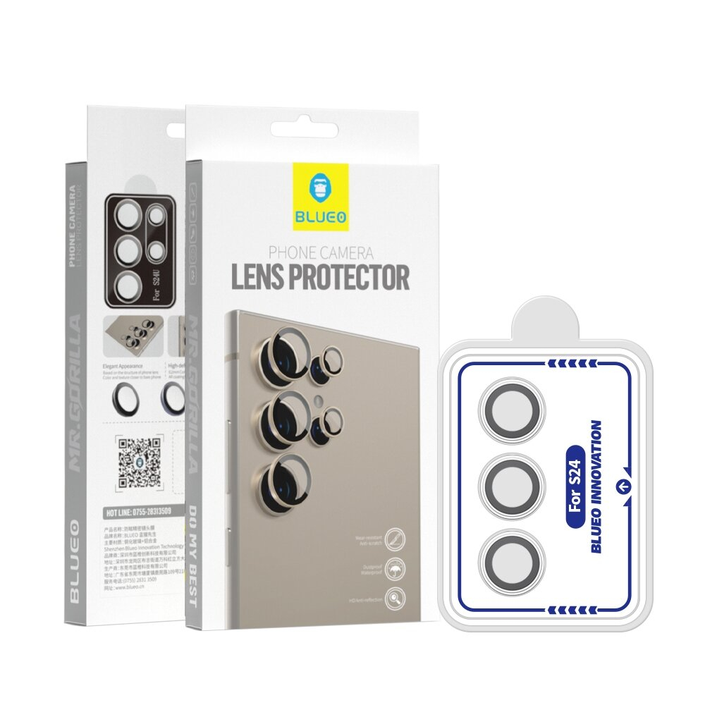 Samsung S25 / S24 / S23 apsauginis silver Mr.Monkey galinės kameros stiklas