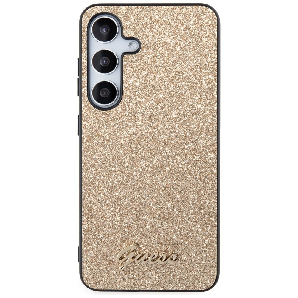 Samsung S24 gold Glitter Script GUESS nugarėlė 2