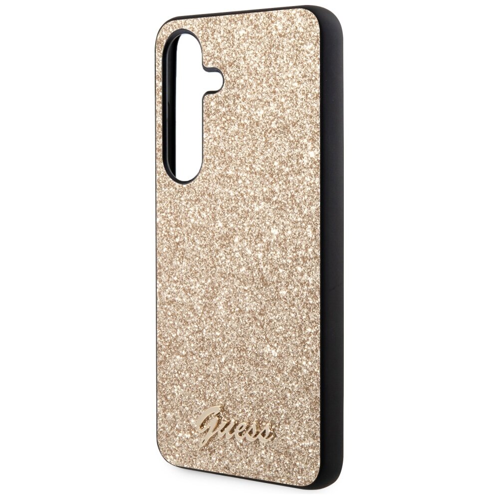 Samsung S24 gold Glitter Script GUESS nugarėlė 5