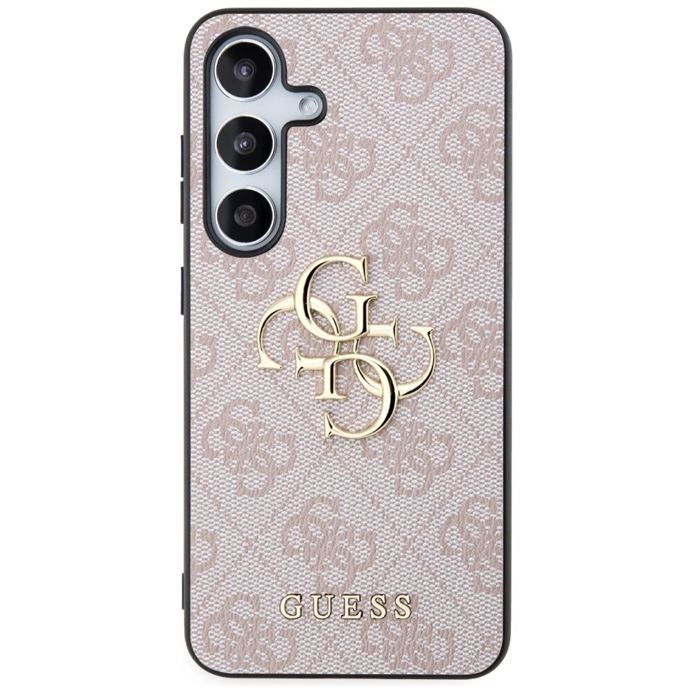 Samsung S24 pink Big Metal Logo GUESS nugarėlė 2
