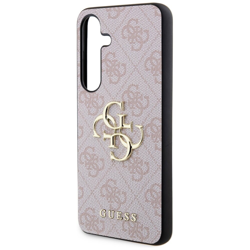 Samsung S24 pink Big Metal Logo GUESS nugarėlė 5