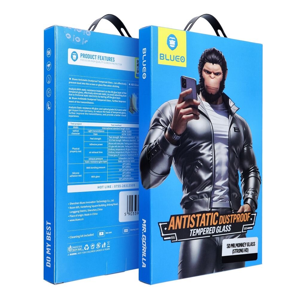 Samsung S24 PLUS black pilnas Mr. Monkey 5D PRIVACY stiklas 4