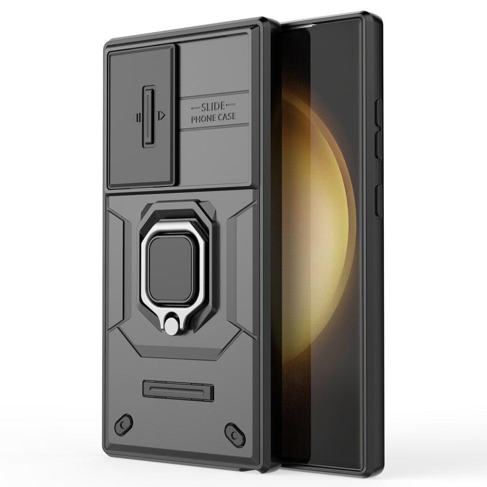 Samsung S24 ULTRA black RING ARMOR WITH CAMSHIELD nugarėlė 2