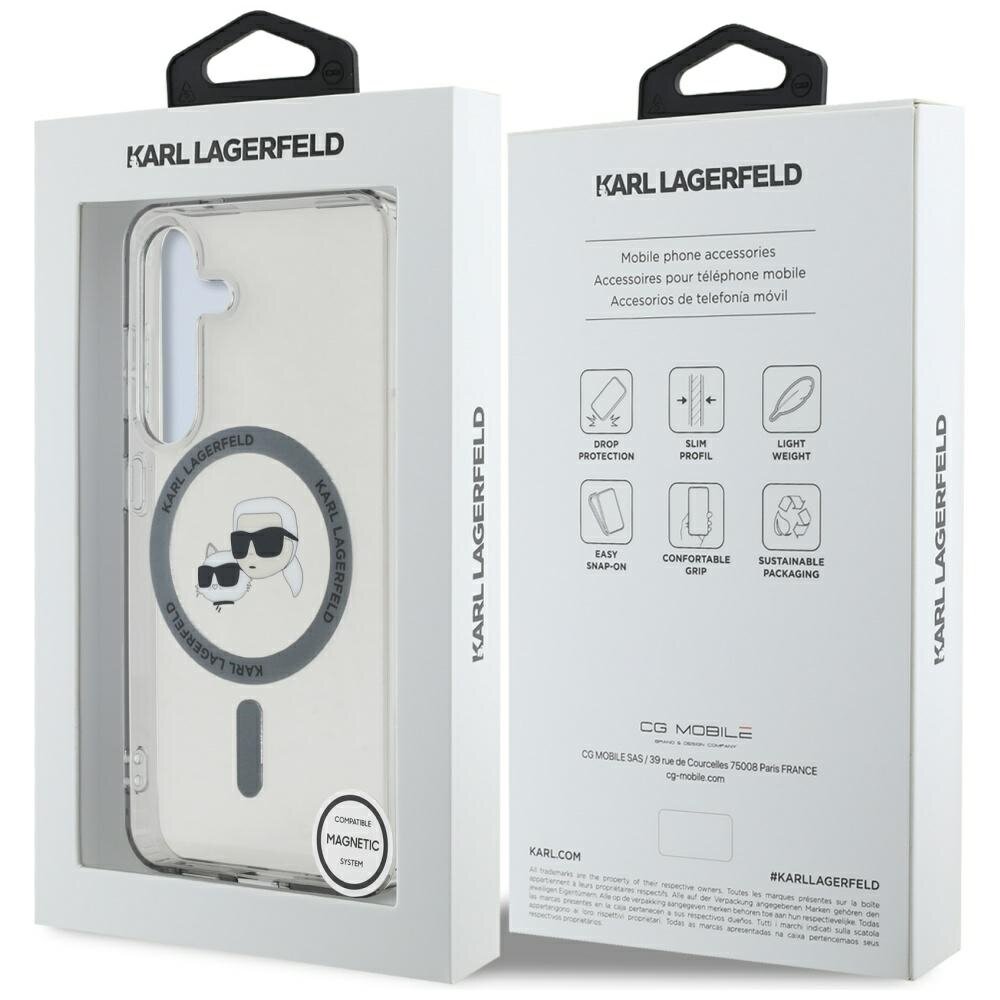 Samsung S25 black MagSafe IML KC Heads KARL LAGERFELD nugarėlė 7