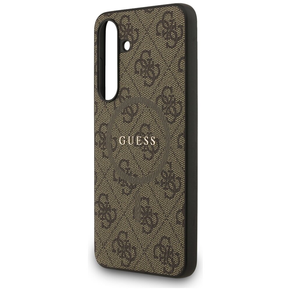 Samsung S25 FE brown MagSafe 4G Ring Classic Logo GUESS nugarėlė 5