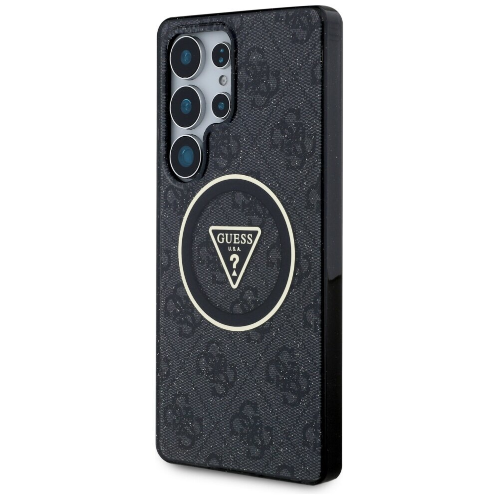 Samsung S25 ULTRA black MagSafe 4G Glitter Triangle GUESS nugarėlė 1