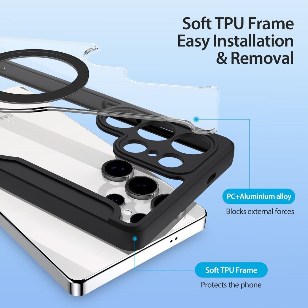 Samsung S25 ULTRA black DUX DUCIS Mag Skin X PRO dėklas 1