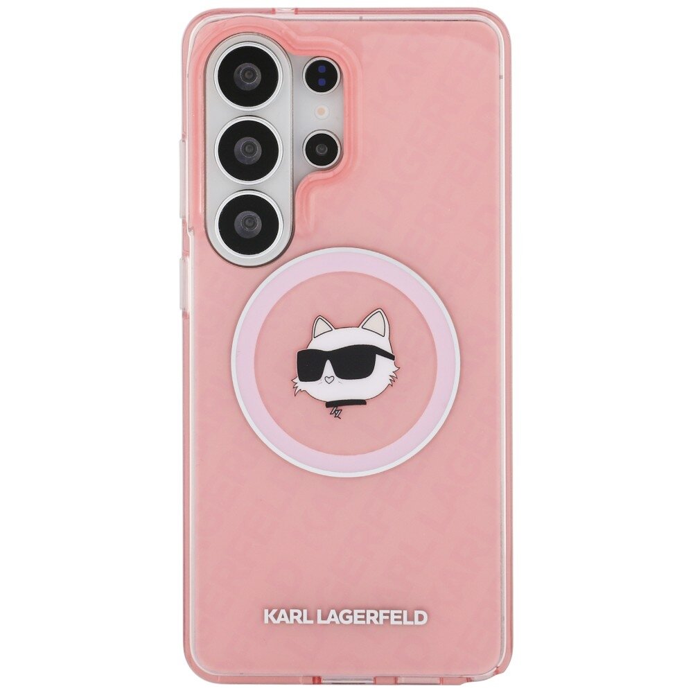 Samsung S26 ULTRA pink MagSafe IML Repeated Choupette KARL LAGERFELD nugarėlė 2