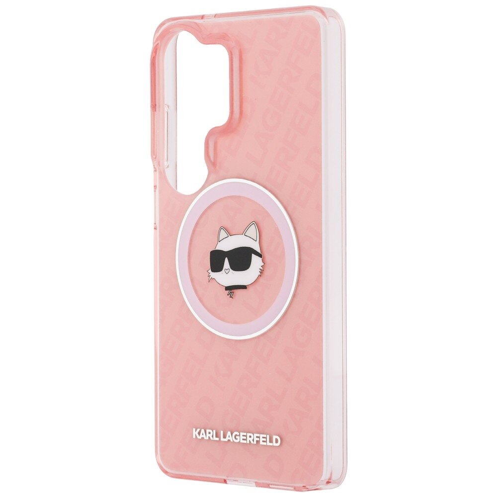 Samsung S26 ULTRA pink MagSafe IML Repeated Choupette KARL LAGERFELD nugarėlė 5