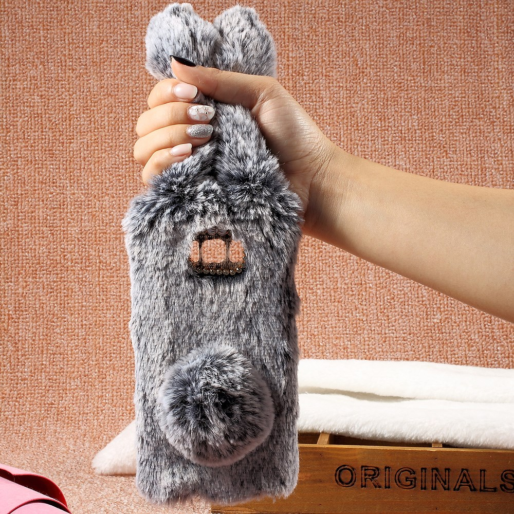 Samsung S8 pilka nugarėlė Fluffy rabbit 2