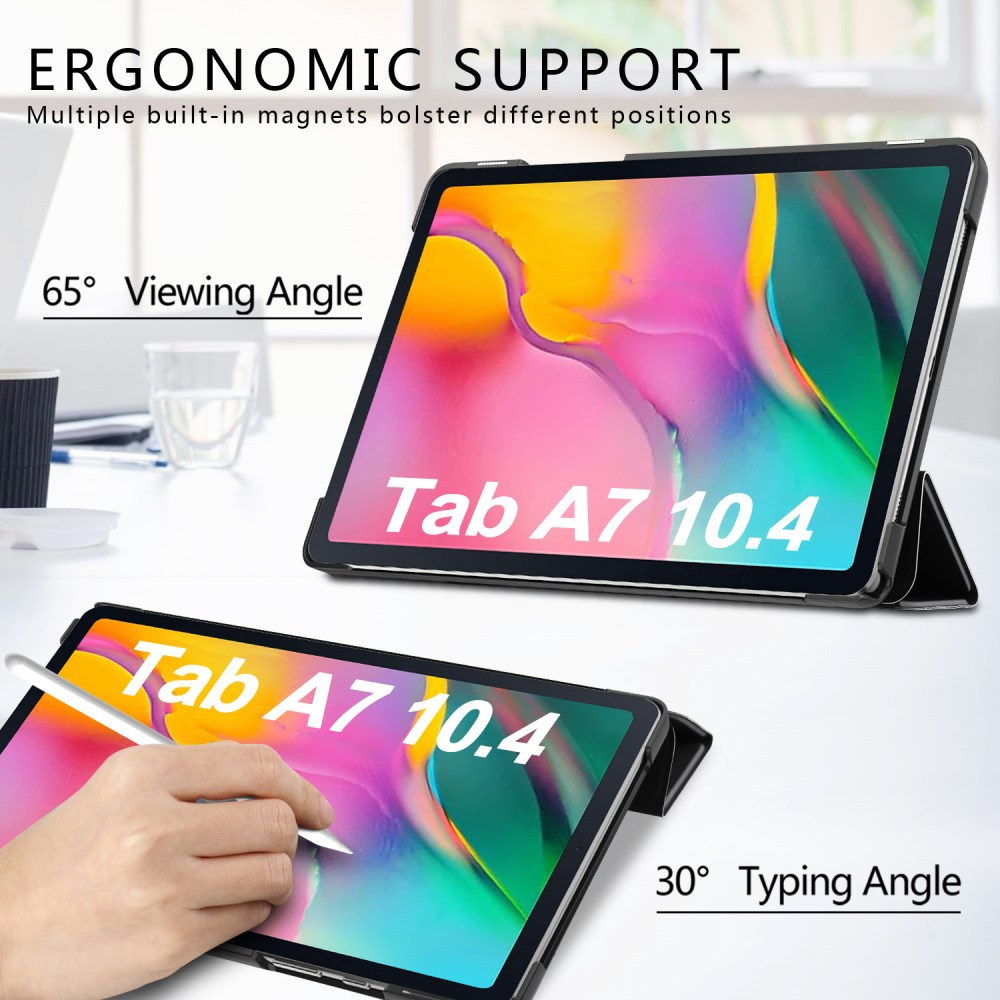 Samsung Tab A7 10.4" juodas TRIFOLD dėklas 1