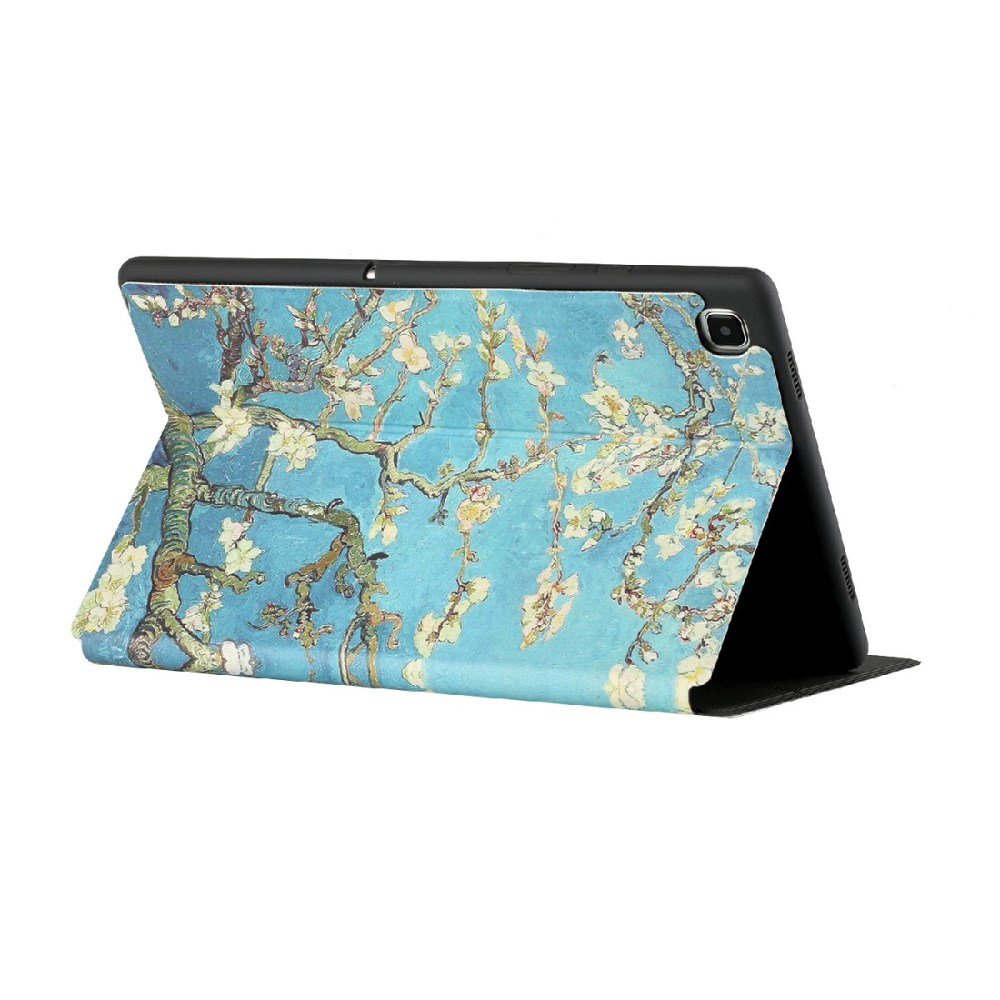 Samsung Tab A7 10.4" silikoninis TRIFOLD dėklas Tree with white flowers 6
