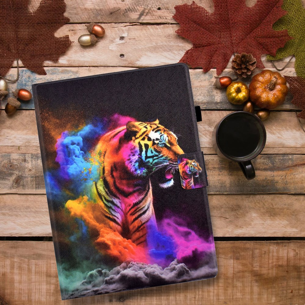 Samsung Tab A8 10.5" fashion dėklas Colorful Tiger With Smoke 7