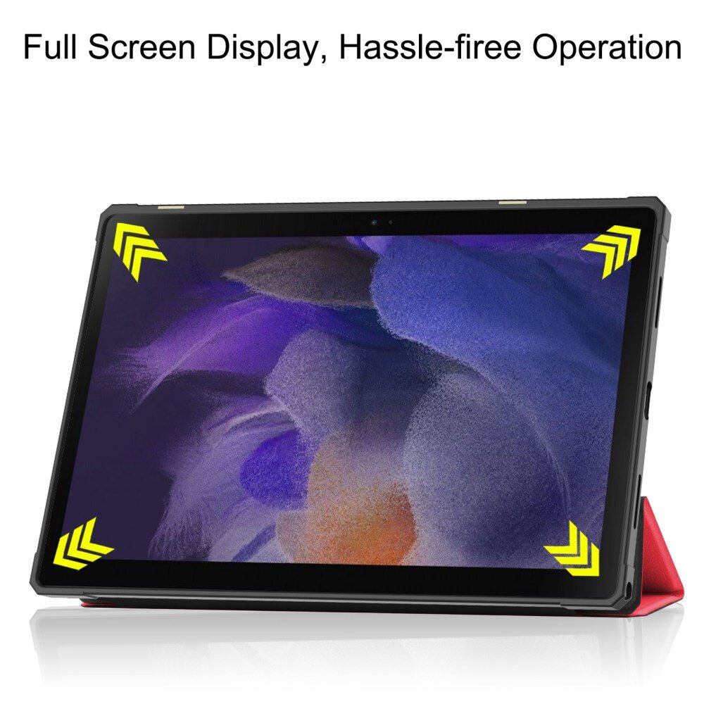 Samsung Tab A8 10.5" red silikoninis TRIFOLD dėklas 6