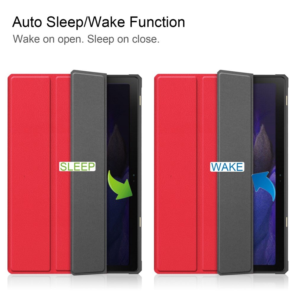 Samsung Tab A8 10.5" red silikoninis TRIFOLD dėklas 7