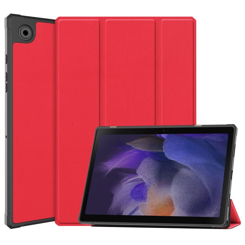 Samsung Tab A8 10.5" red silikoninis TRIFOLD dėklas