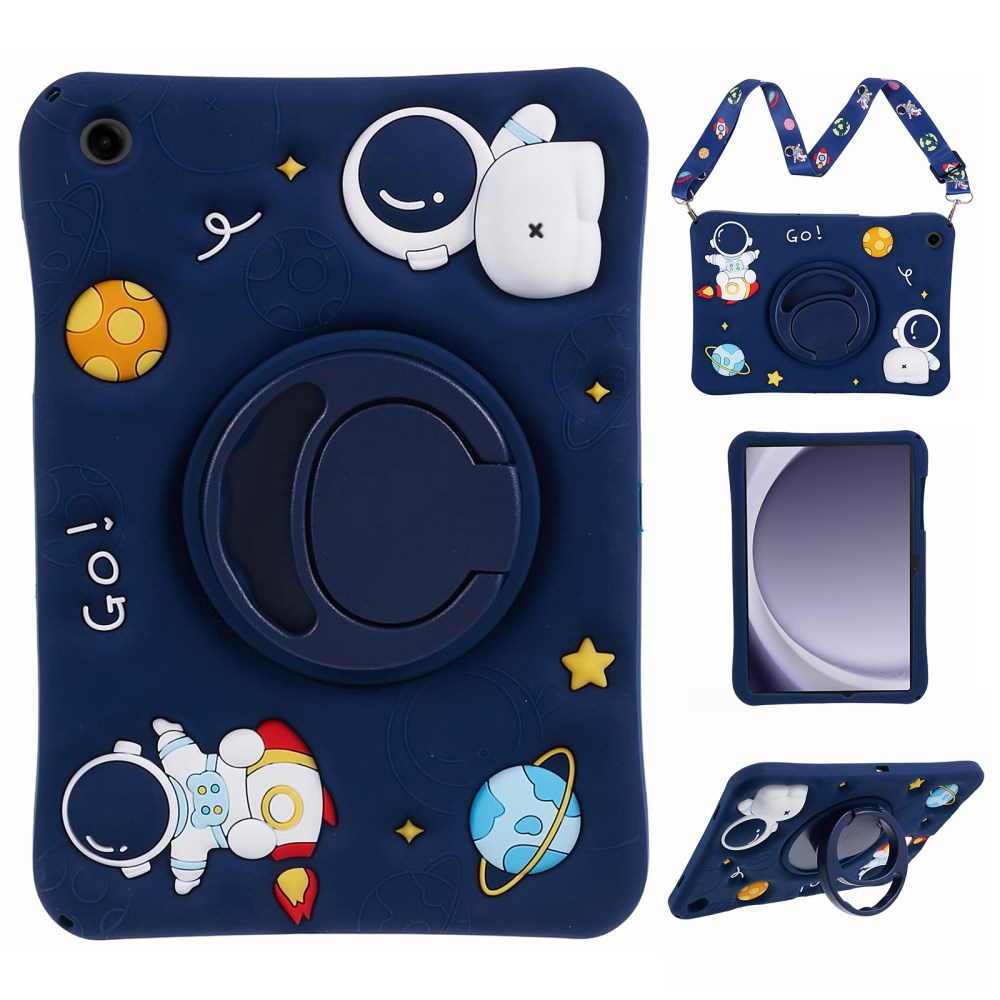 Samsung Tab A9+ 11" ARMOR KIDS Astronaut blue su kojele ir virvute nugarėlė