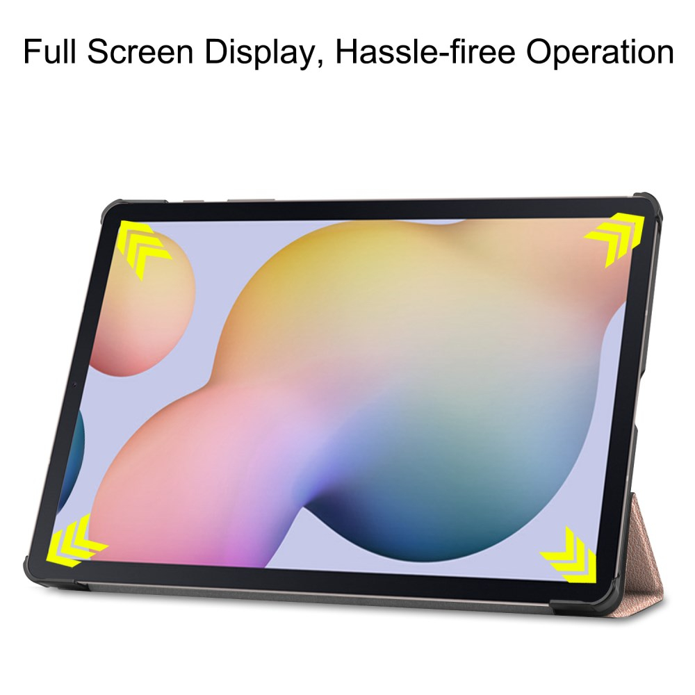 Samsung TAB S7 FE/ S7+/ S8+ 12,4" rausvas TRIFOLD dėklas 3