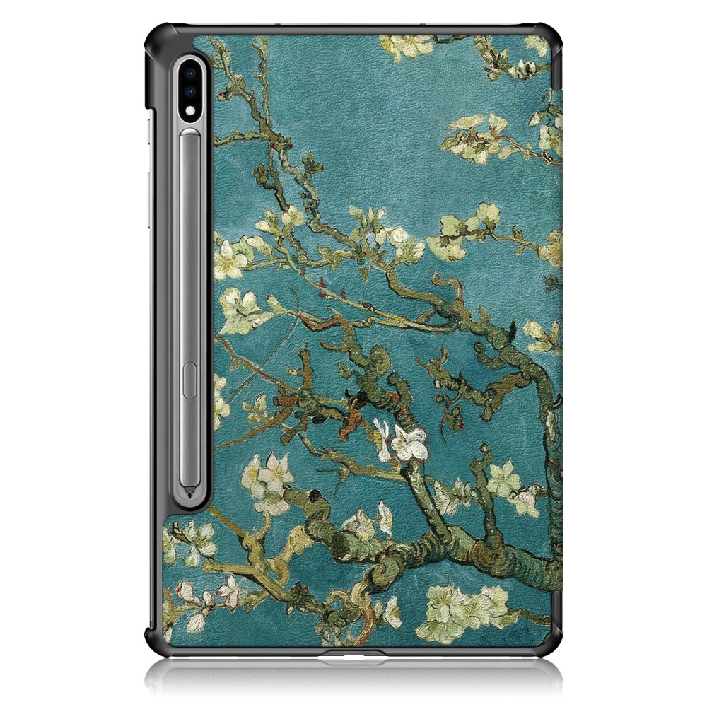Samsung TAB S7 FE/ S7+/ S8+ TRIFOLD dėklas Tree with white flowers 1