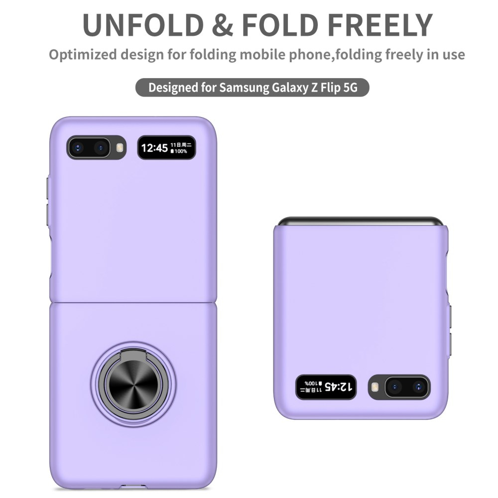 Samsung Z FLIP Tracy plastikinė violetinė MAGNETIC RING nugarėlė 5