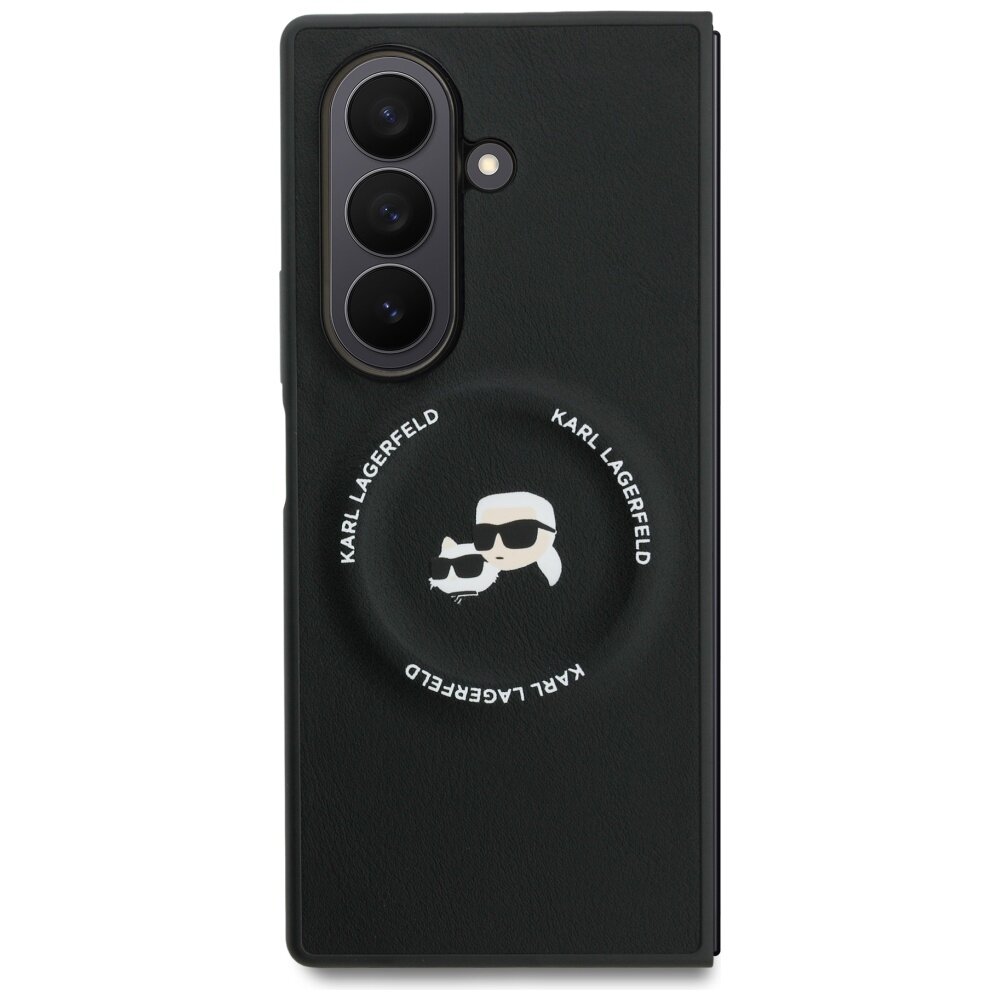 Samsung Z FOLD7 5G black MagSafe PU Karl & Choupette Heads KARL LAGERFELD nugarėlė KLHMZFD7PSMLRKCK 1