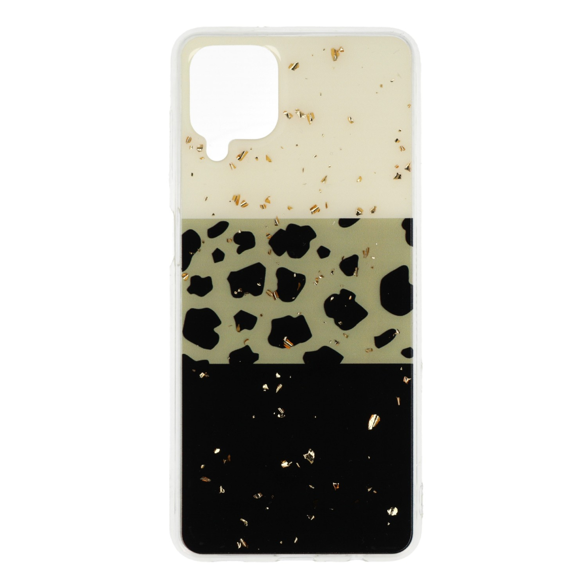 Samsung A12 Gold Glam Leopard print 2 nugarėlė