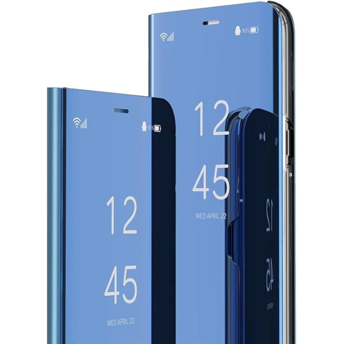 Samsung A12 mėlynas VIEW WINDOW dėklas 3