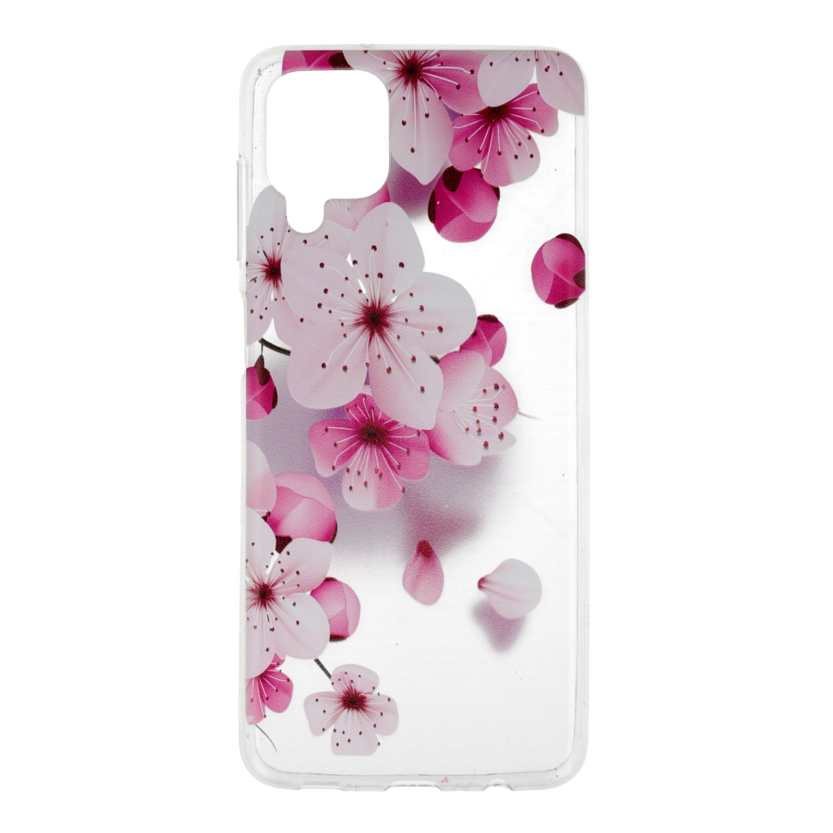 Samsung A12 Tracy clear nugarėlė Pink Flower
