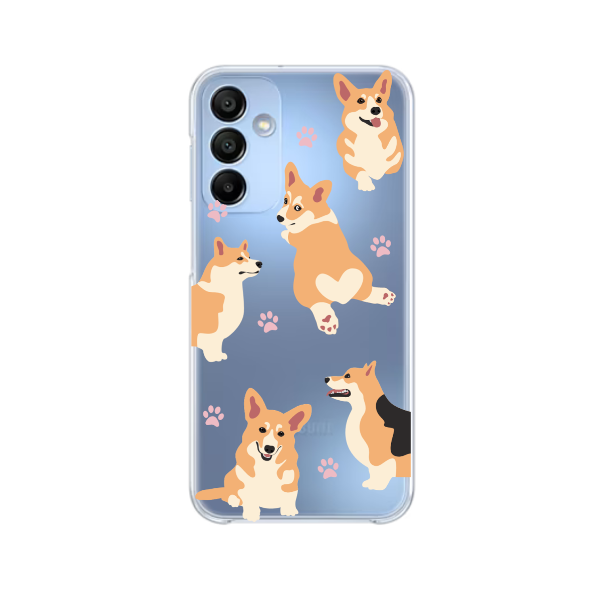 Samsung A15 5G clear nugarėlė Corgi Design00303